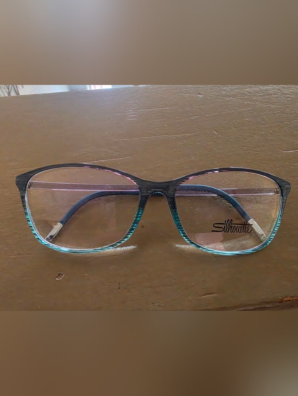 Silhouette Women's Two-Tone Teal and Blue Eyeglass Frames